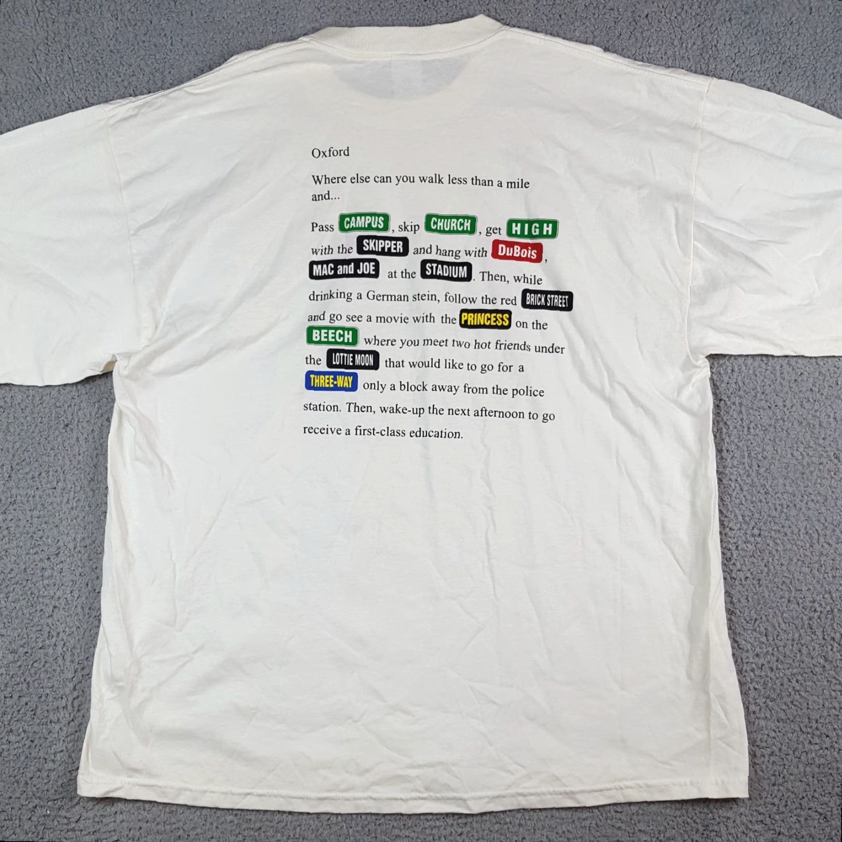 Vintage VINTAGE Miami University College Men's 2XL T Shirt Shirt Crew Neck Cotton White 90s College Nature Art Logo Embroidered Gear For Sports T-Shirt Mens Size US XXL / EU 58 / 5 - 5 Thumbnail