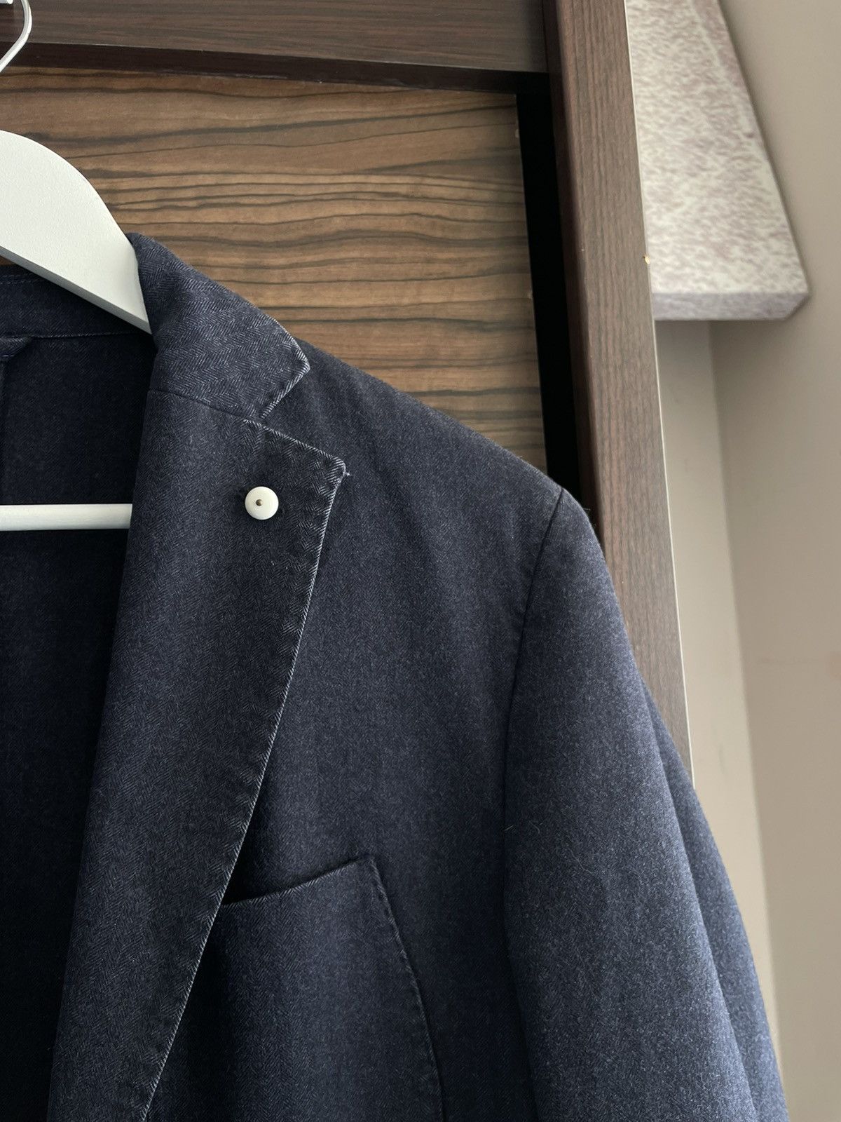 L.B.M. 1911 Lubiam LBM 1911 Unstructured Wool Blazer, Navy Size 50R - 3 Thumbnail