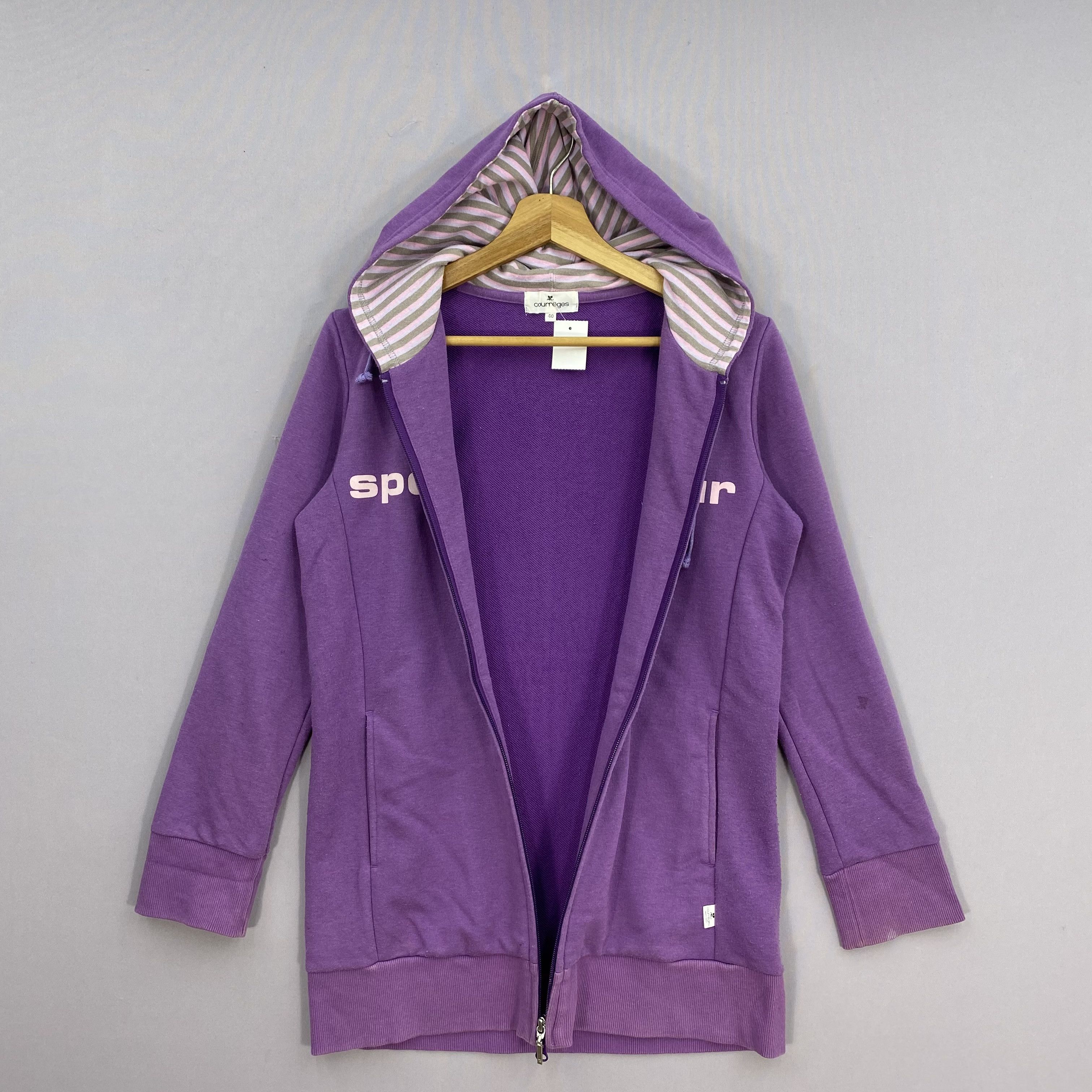 Courreges Vintage Courreges Sport Futur Zip-Up Hoodie Jacket Sweater Size S / US 4 / IT 40 - 3 Thumbnail
