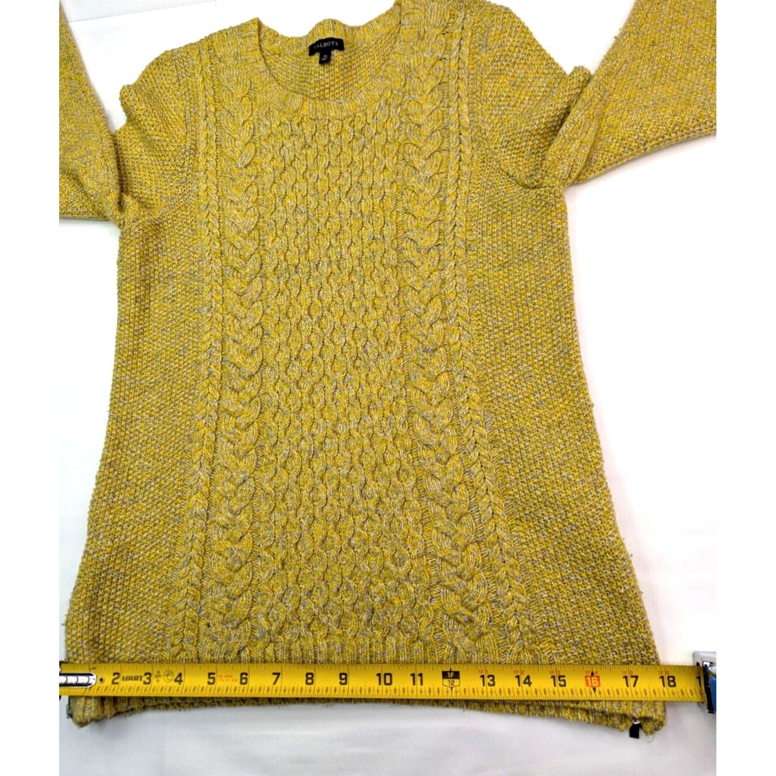 Talbots Talbots Sweater Women M Wool Blend Chunky Cable Knit Pullover Bottom Cuff Zip Size M / US 6-8 / IT 42-44 - 7 Thumbnail