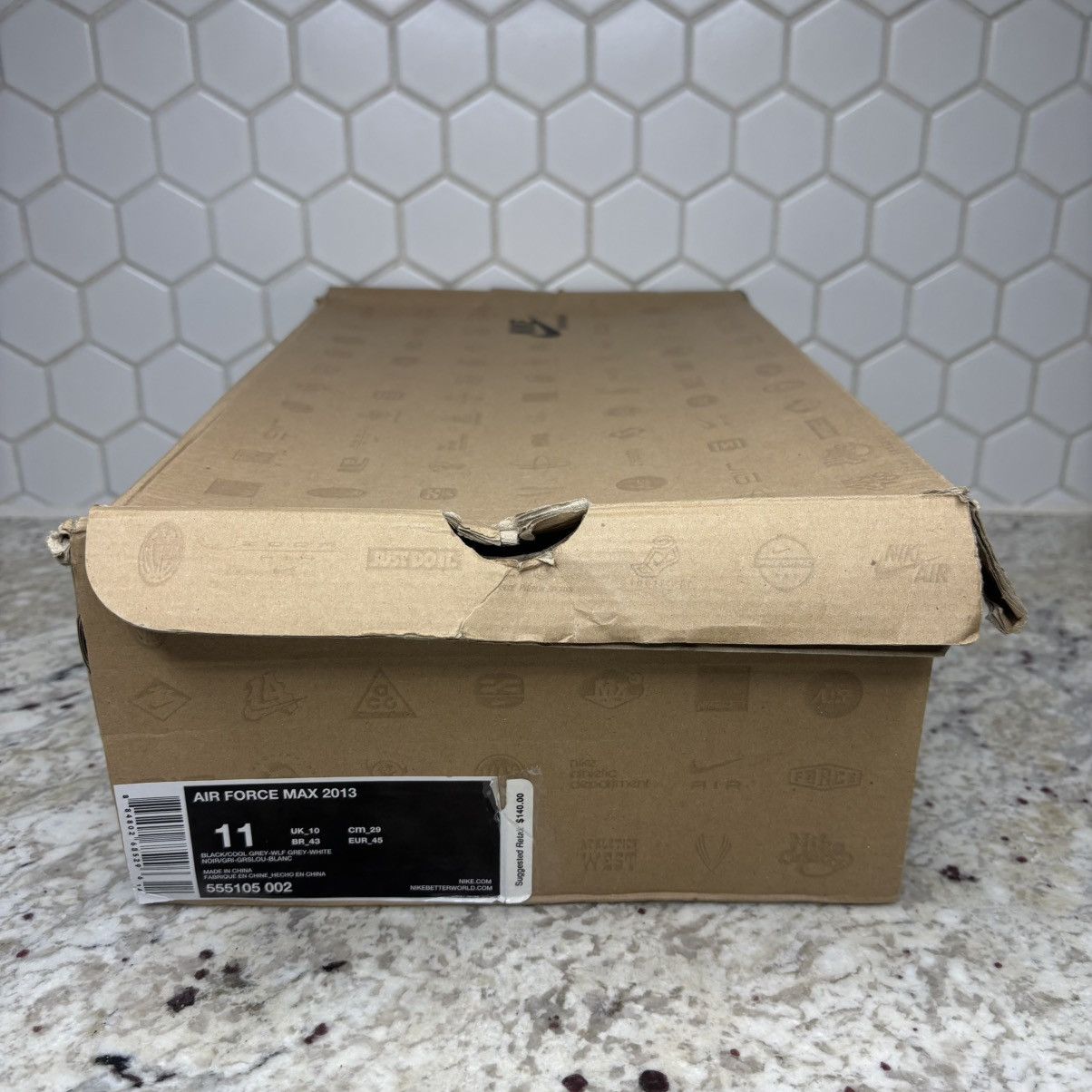 Nike Size 11 - Nike Air Force Max 2013 Black Cool Grey Clean Size US 11 / EU 44 - 14 Thumbnail