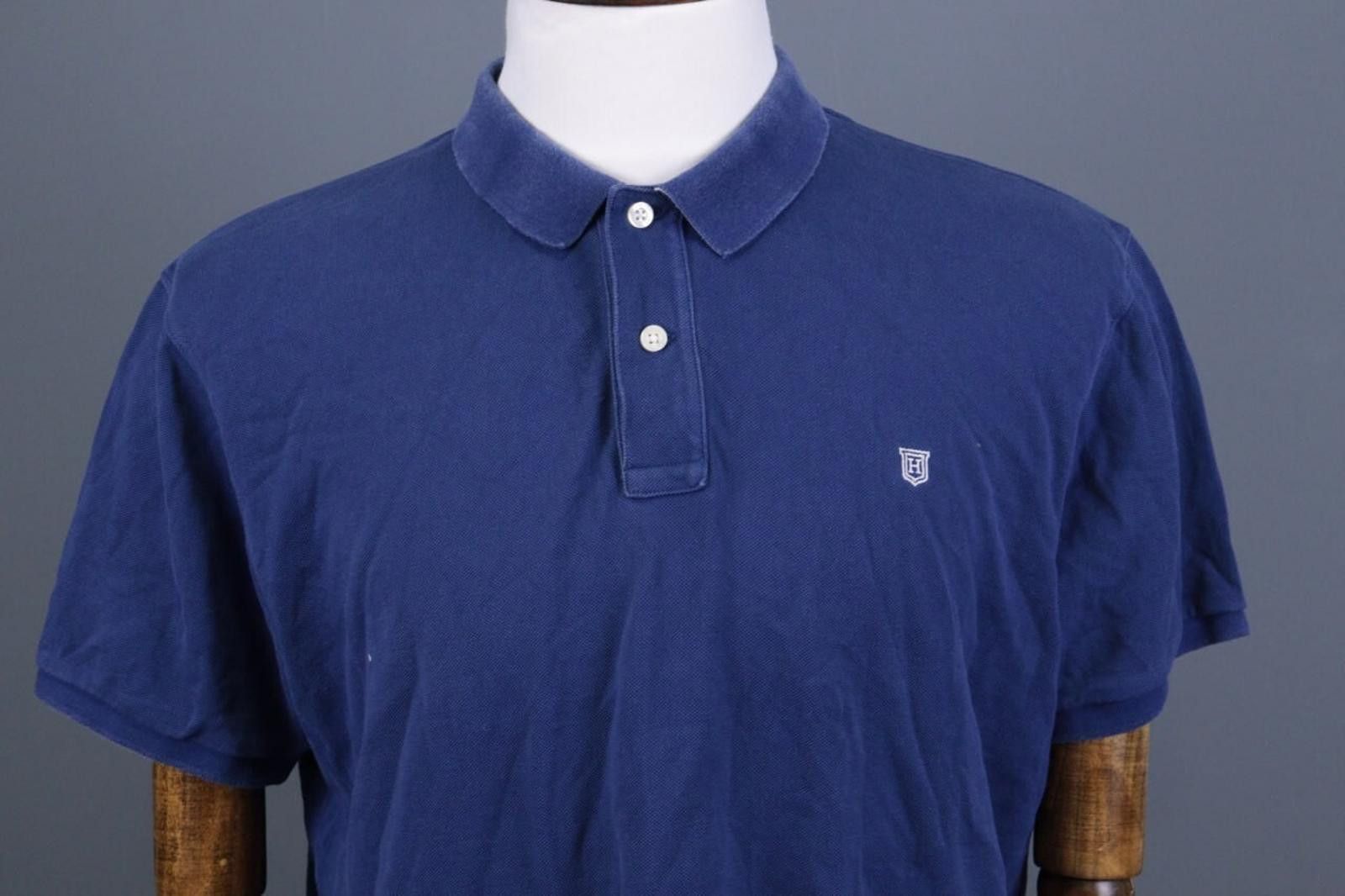 Designer Hackett London Tailored Fit Blue Polo Shirt Size 2XL Size US XXL / EU 58 / 5 - 2 Thumbnail