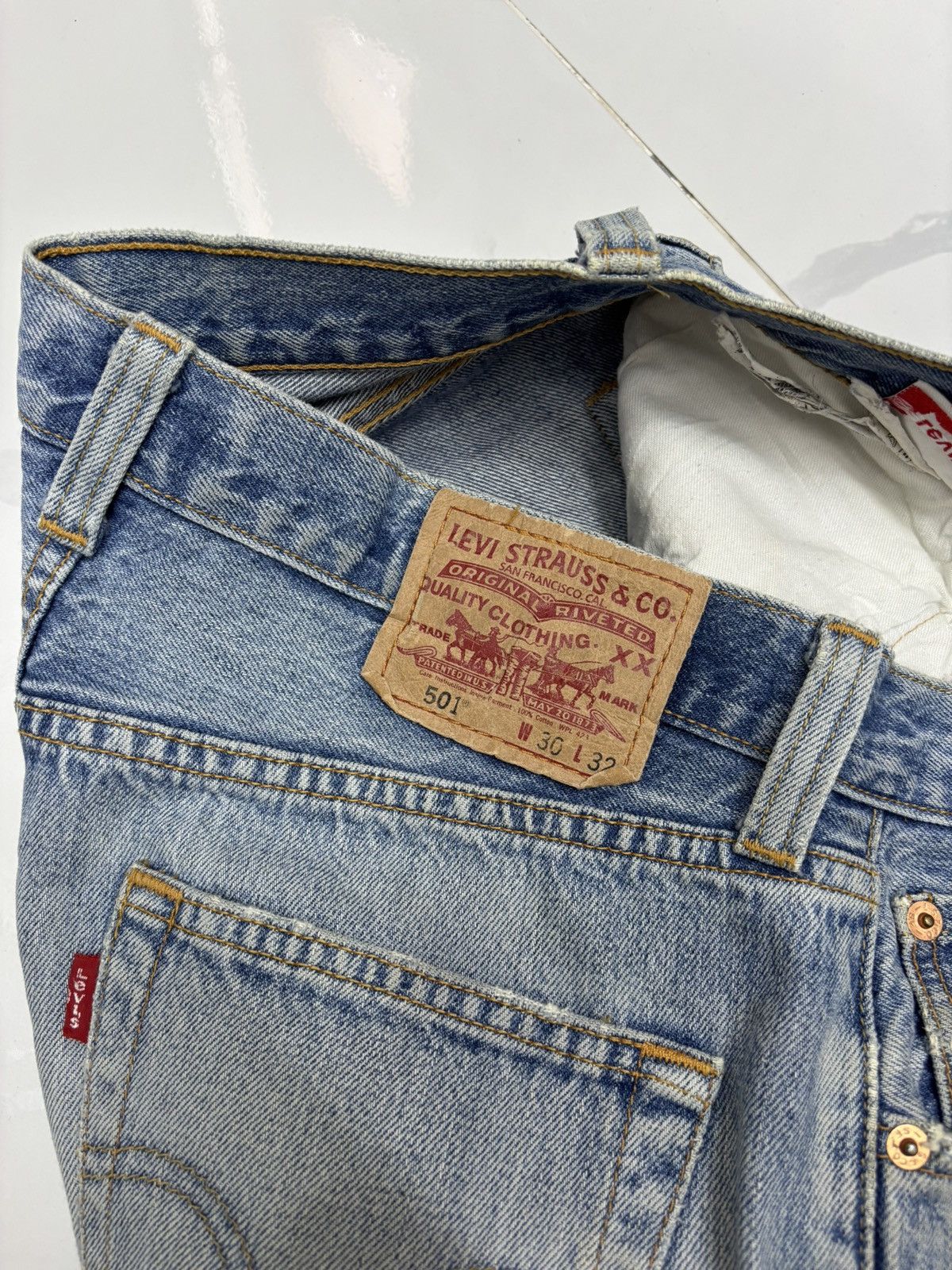 Levi's Levis 501 Straight Leg Button-fly Distressed Kurt Cobain Size US 30 / EU 46 - 10 Thumbnail