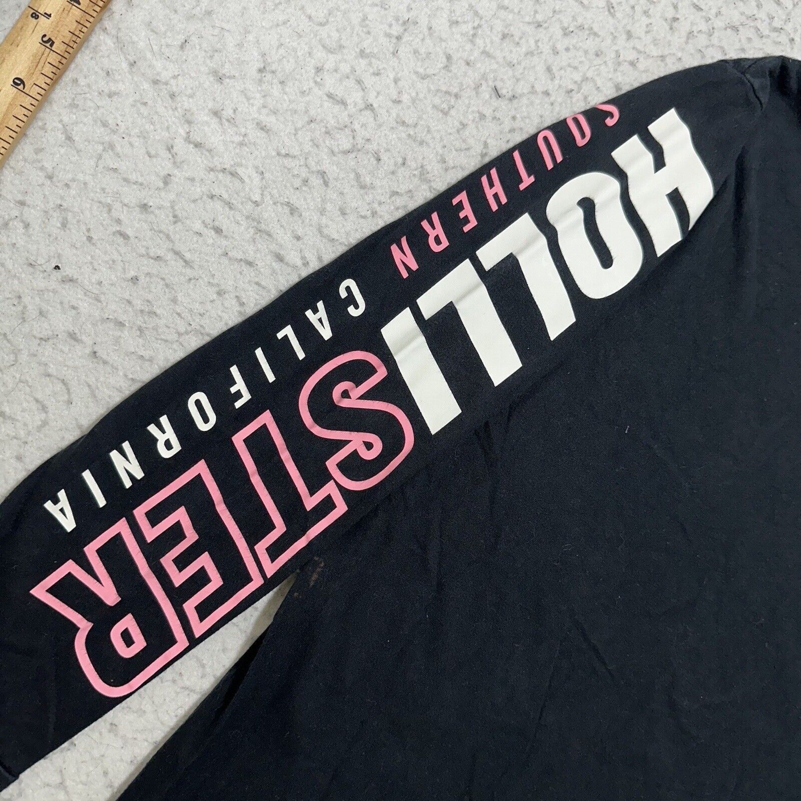 Hollister Hollister XS Long Sleeve Crewneck Graphic T Shirt Black Tee Size XS / US 0-2 / IT 36-38 - 5 Thumbnail