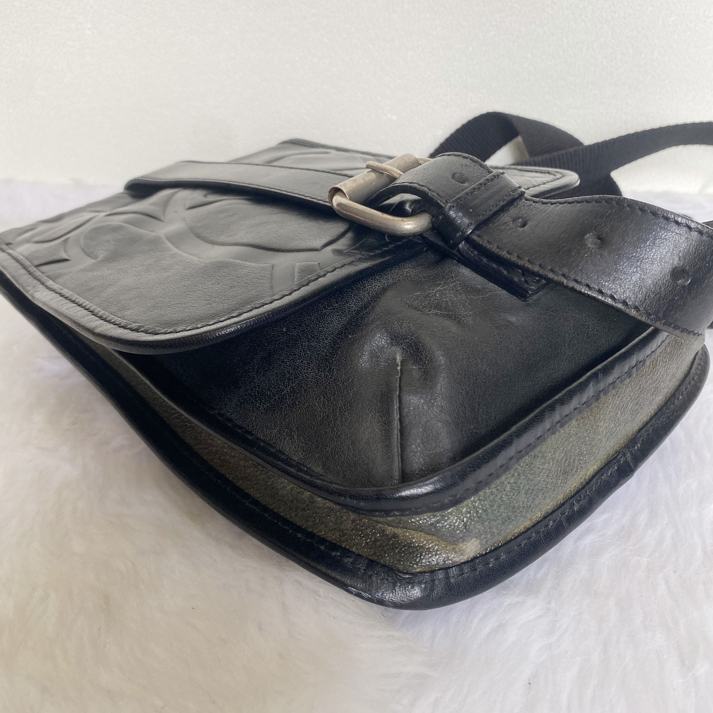 Vivienne Westwood Sacoche Black Orb Logo Embossed Leather Crossbody Bag Size ONE SIZE - 7 Thumbnail
