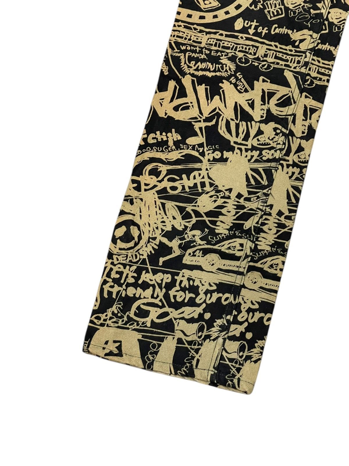 Japanese Brand Slim Jeans World Wide Love Japan Pop Art 4🟦0 Size US 29 - 2 Thumbnail