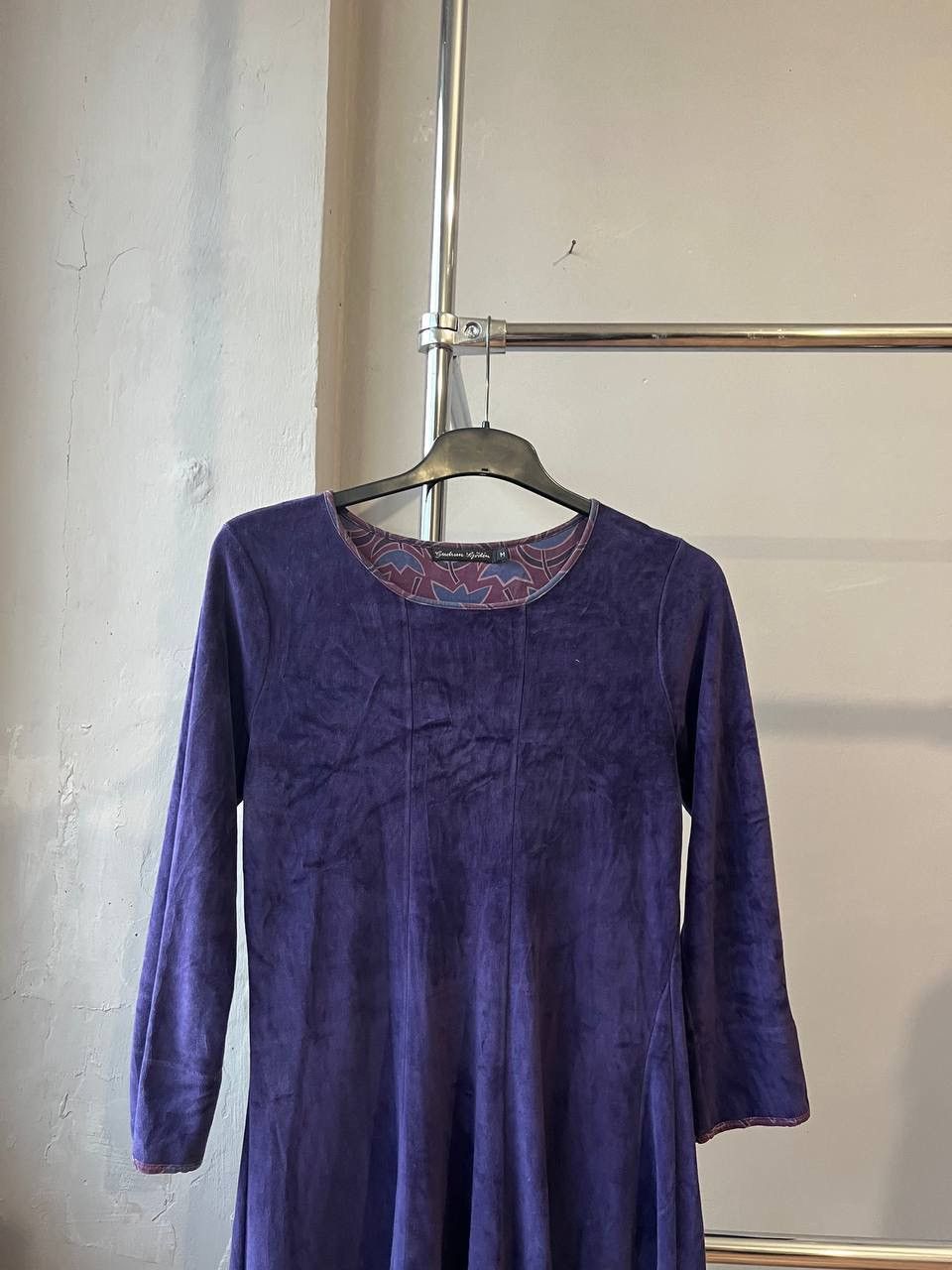 Gudrun Sjoden GUDRUN SJODEN PURPLE VELOUR ORGANIC COTTON CASUAL DRESS M Size M / US 6-8 / IT 42-44 - 3 Thumbnail