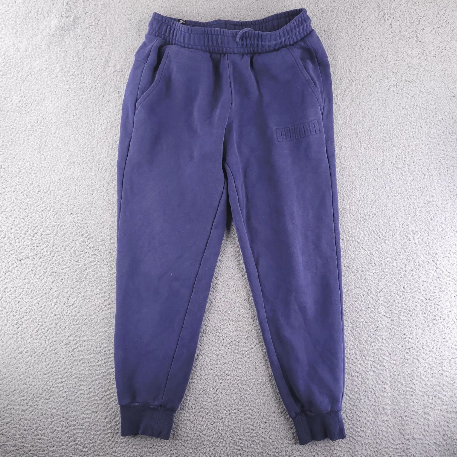 Puma PUMA Pants Mens Small Sweatpants Slim Tapered Joggers 27" Inseam Blue Size US 28 / EU 44 - 2 Thumbnail
