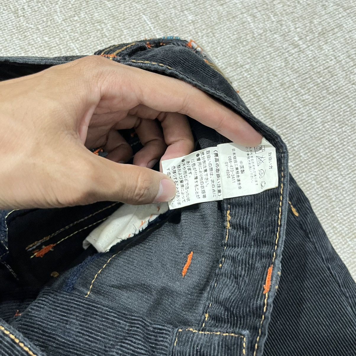 Japanese Brand Blue Spencer - Unique Corduroy Ankle Pant Contrast Waistband Size US 29 - 7 Thumbnail