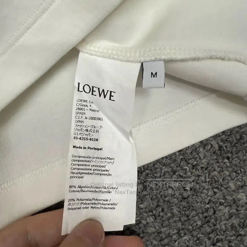 Loewe Loewe White Cotton Women's Cropped T-Shirt . Size M / US 6-8 / IT 42-44 - 4 Thumbnail