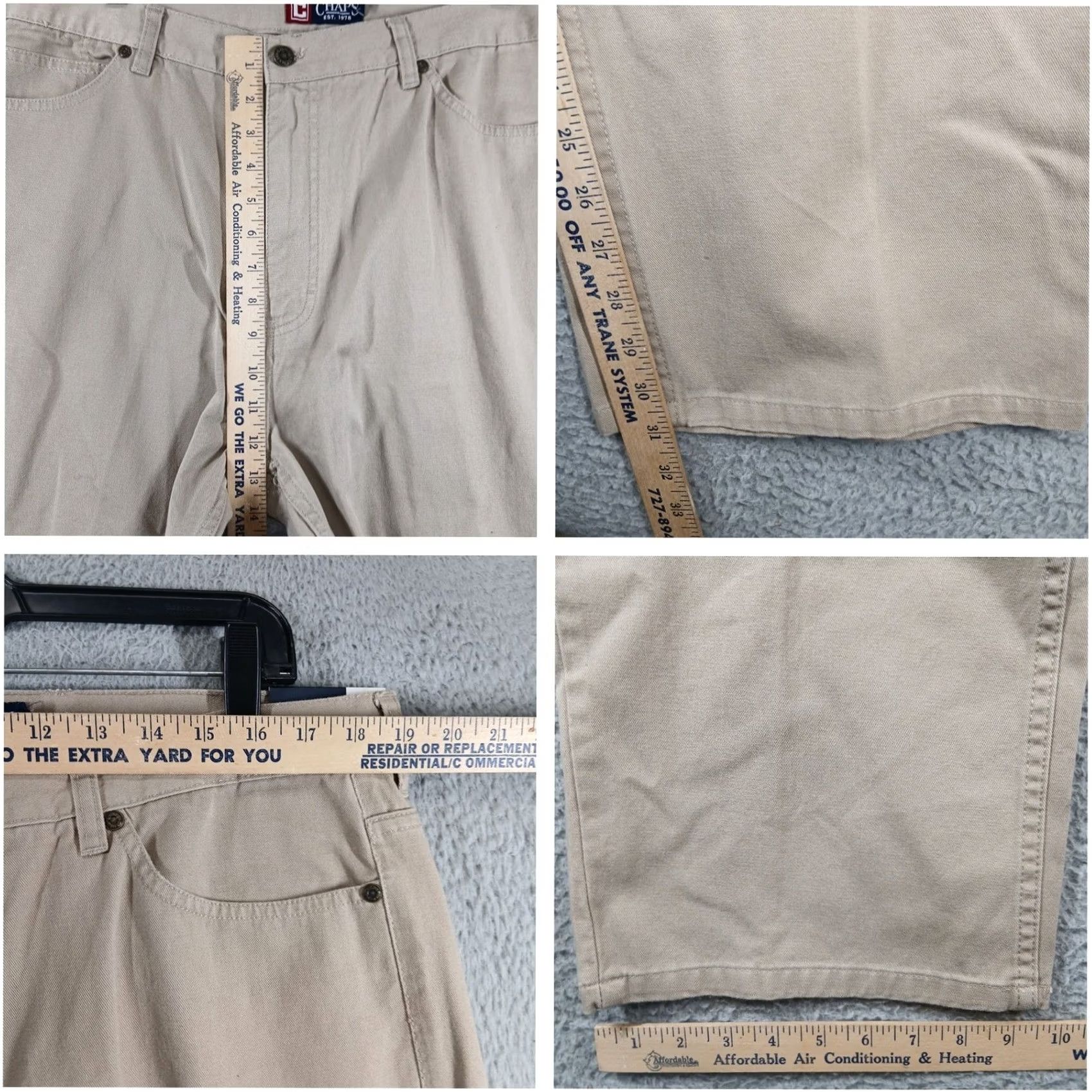 Chaps Chaps Tan Straight Fit Stretch Cotton Twill Chino Pants 38x30 Size US 38 / EU 54 - 5 Thumbnail