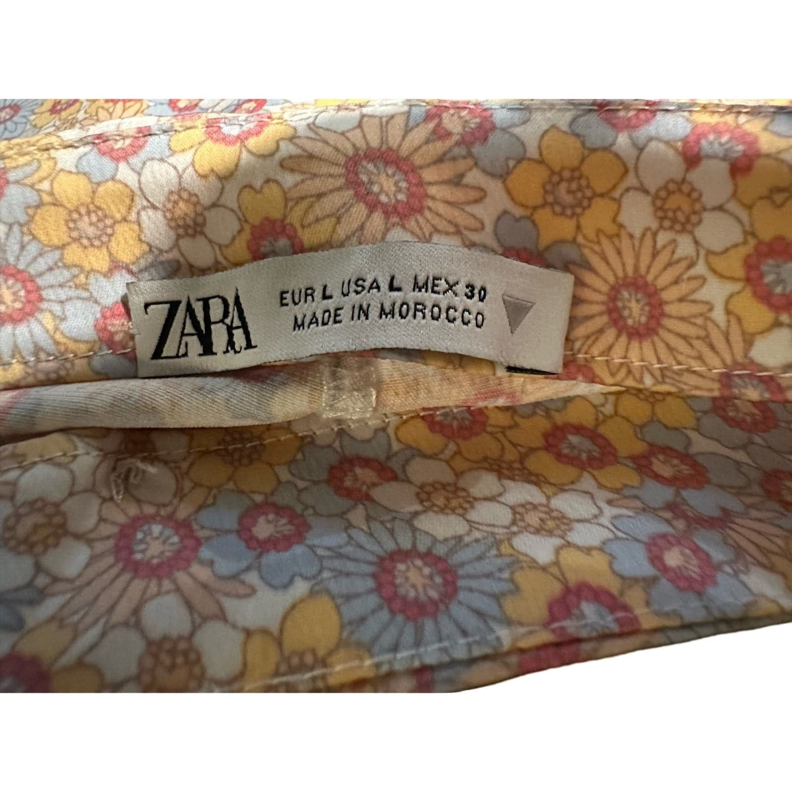 Zara Zara Flower Print Mod Pants, 60's Inspired, Size L, NWOT Size 32" / US 10 / IT 46 - 5 Thumbnail