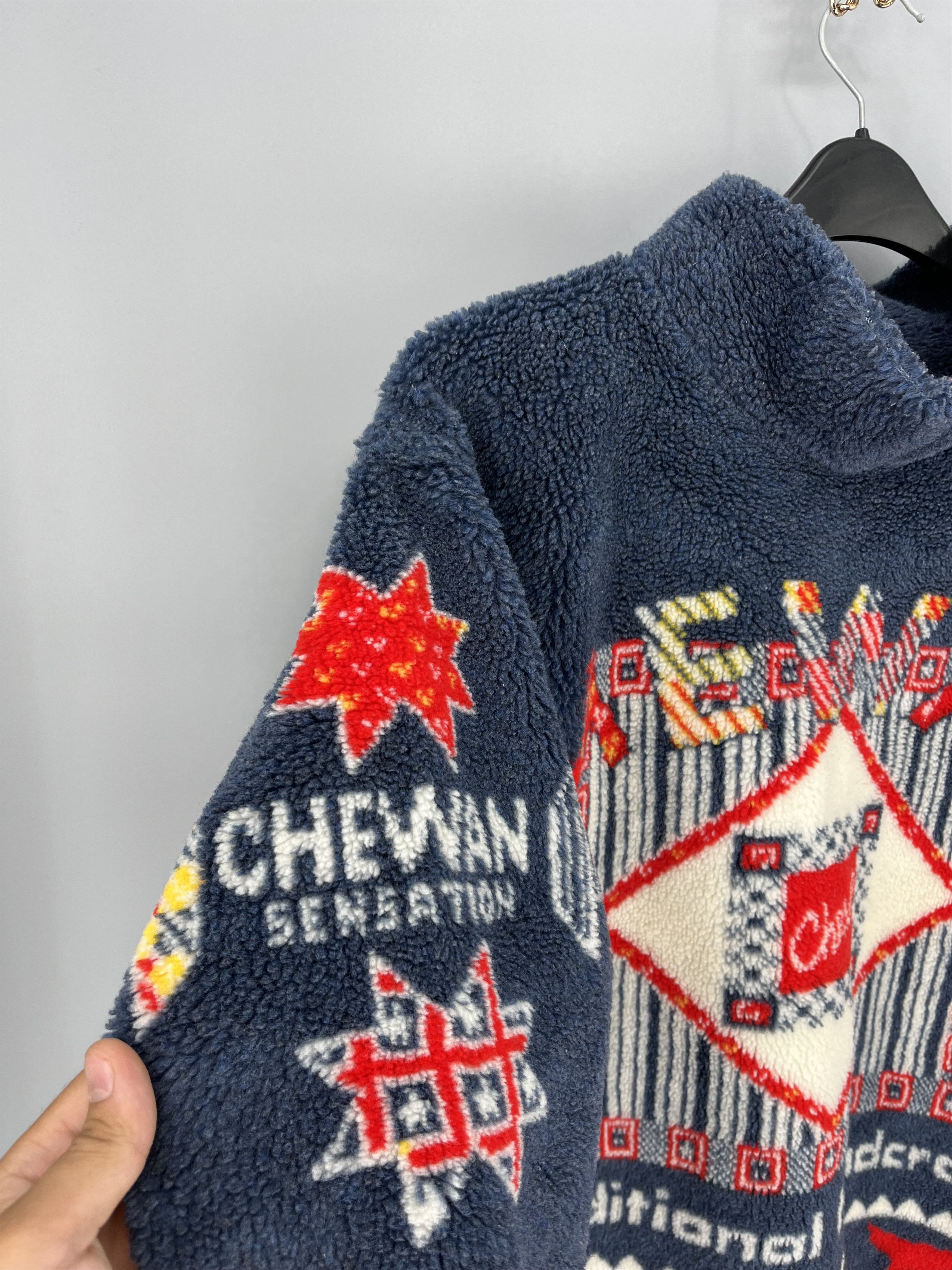 Vintage Vintage 90s Chewan Traditional Handcraft Fleece Sweater Size US L / EU 52-54 / 3 - 6 Thumbnail