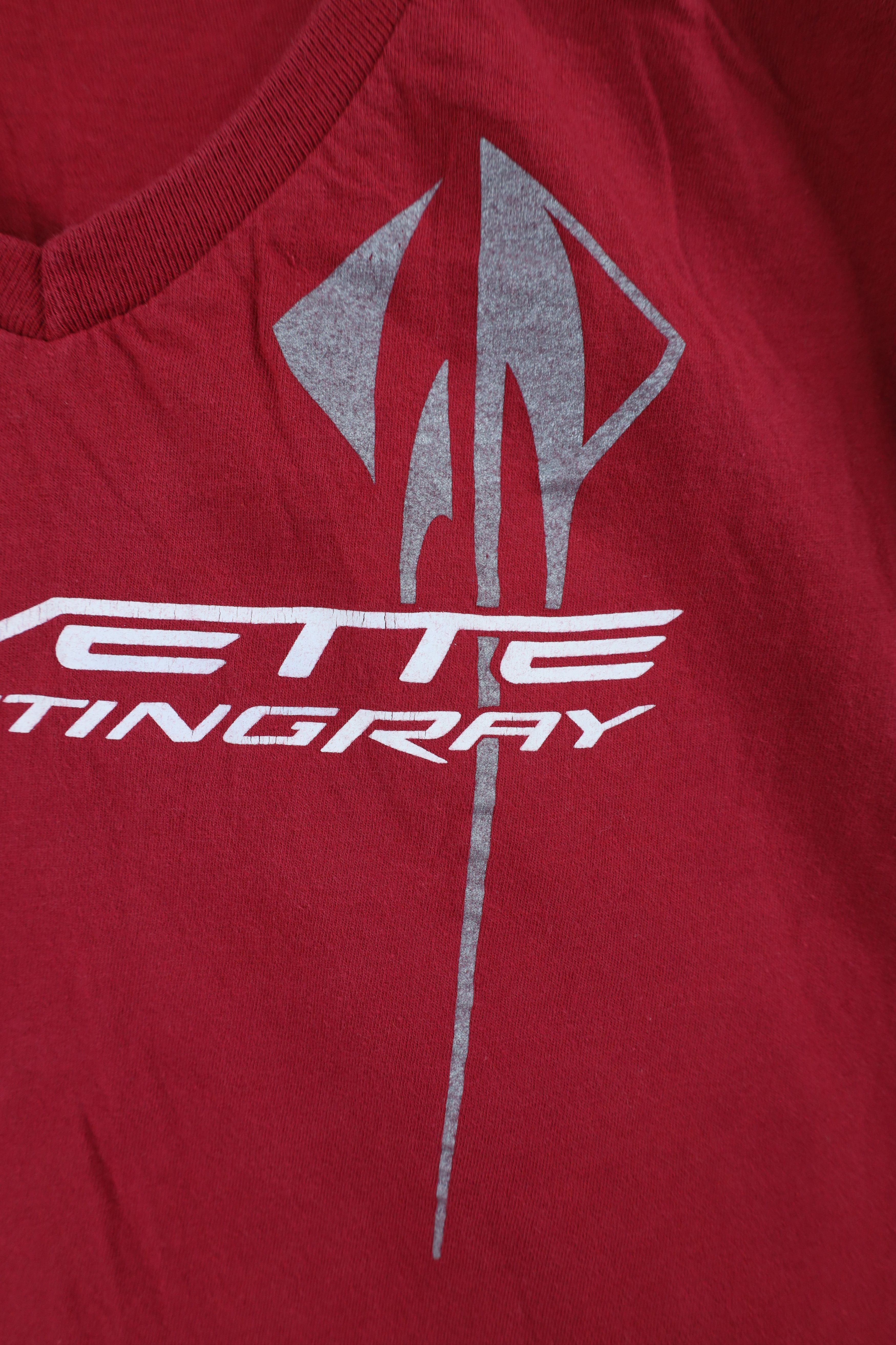 Vintage Vintage Y2K Corvette Stingray Car V-Neck T-Shirt Red Size M / US 6-8 / IT 42-44 - 5 Thumbnail