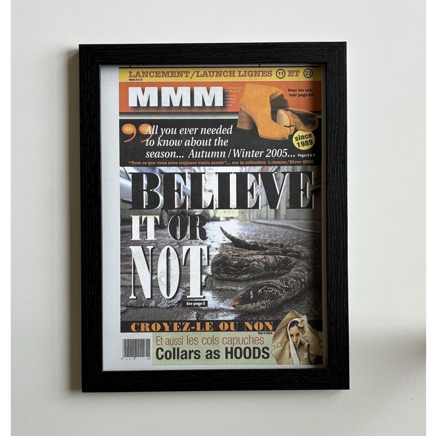 Maison Margiela × Vintage Maison Margiela Archive Fashion photo framed 9x12 Size ONE SIZE - 1 Thumbnail