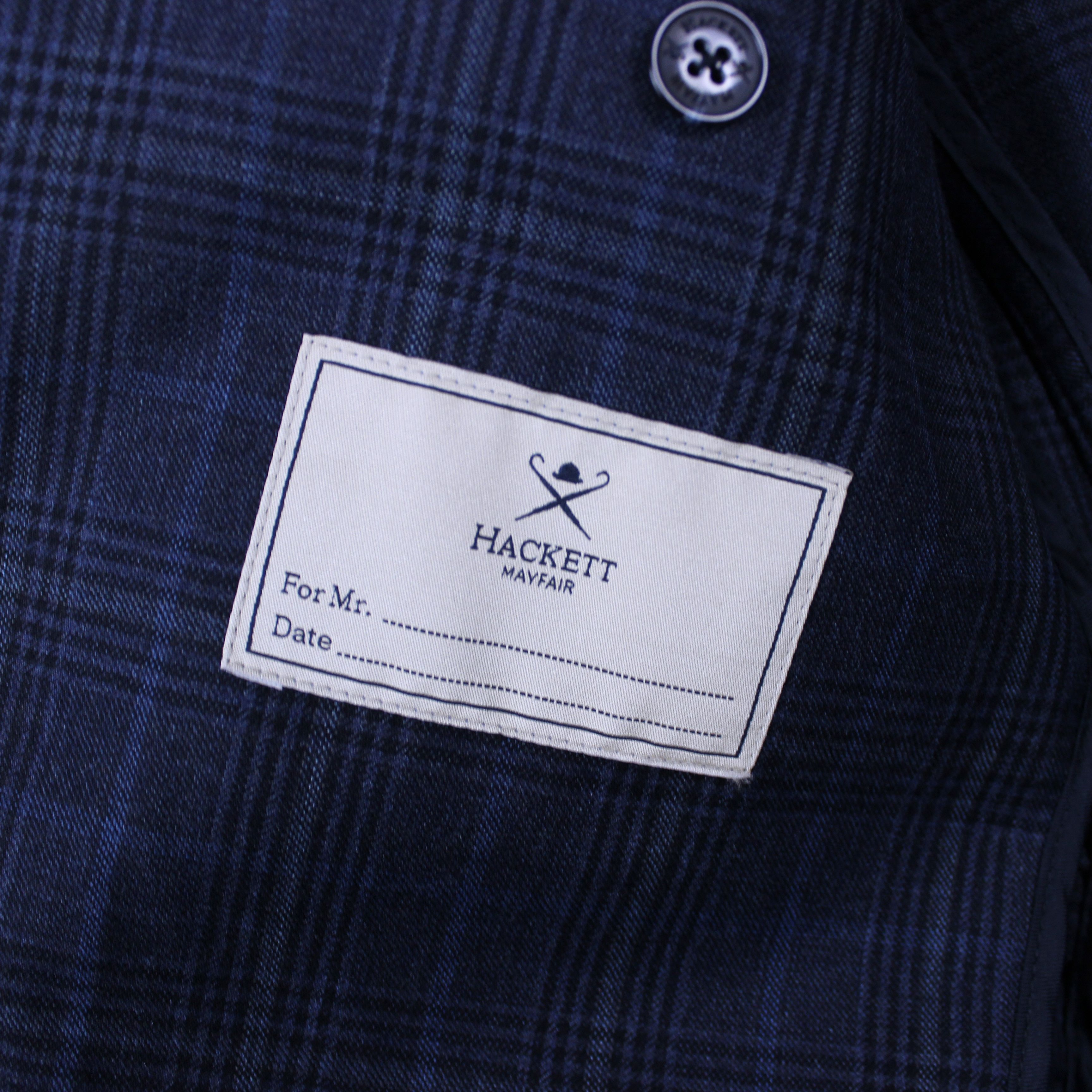 Hackett Hackett blazer men lana wool stripes 38R/48R navy blue Size 38R - 6 Thumbnail