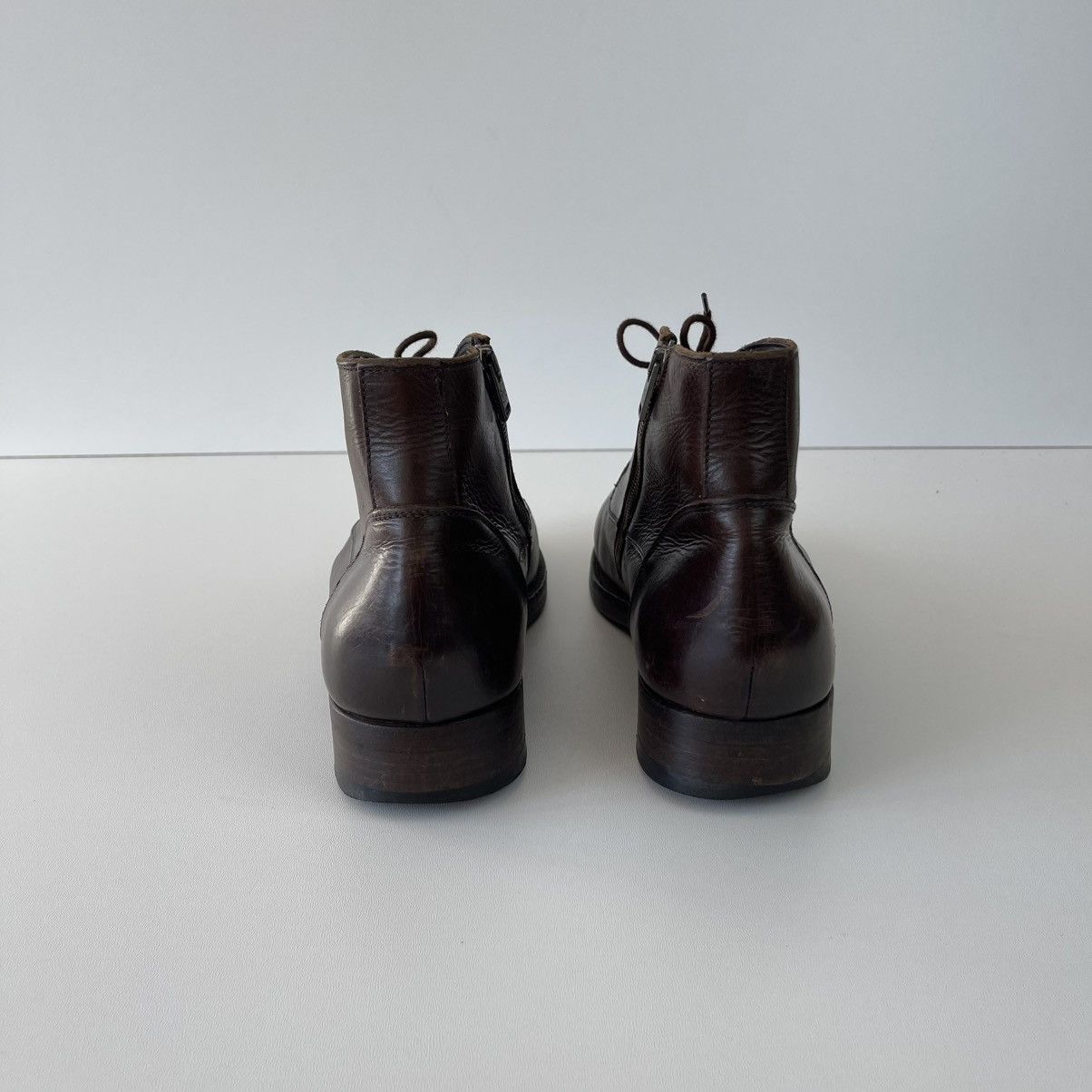 Pantanetti Pantanetti High Ankle Leather Zip Boots Brown Made in Italy Size US 12 / EU 45 - 9 Thumbnail