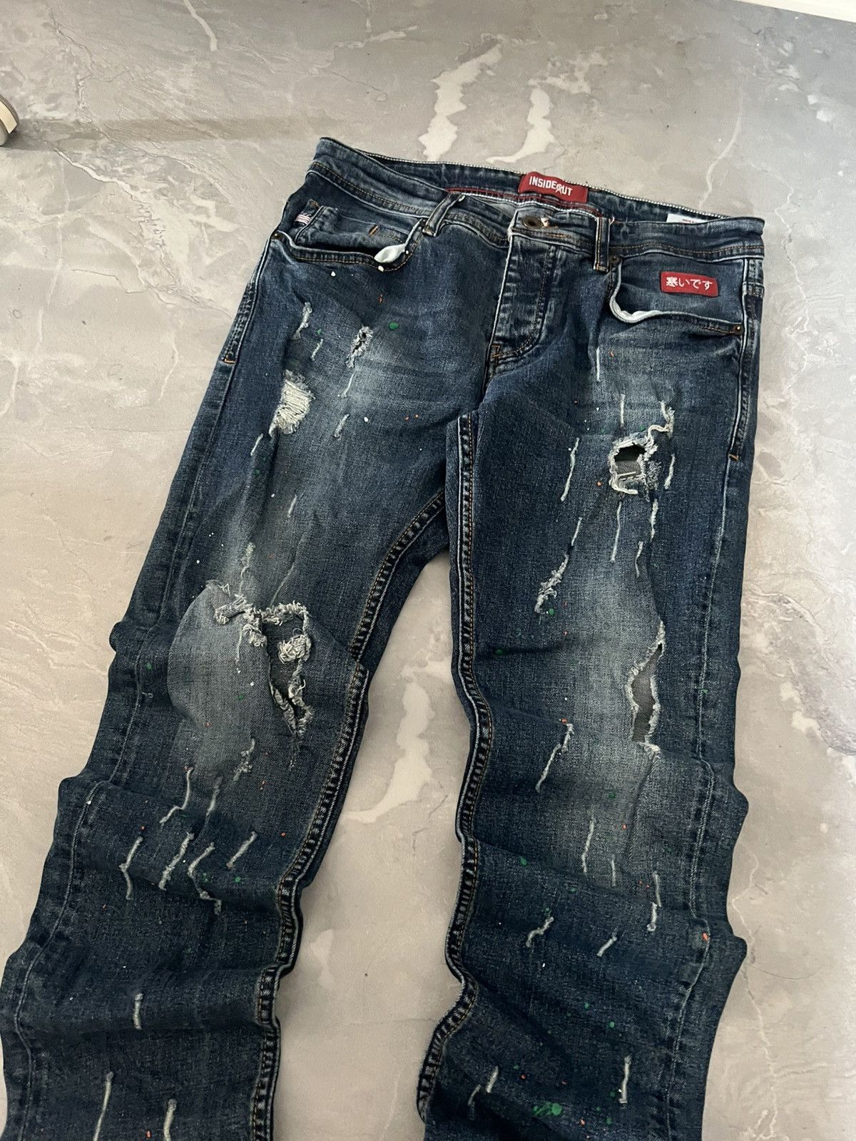 Japanese Brand Rare Glamour Painted Y2K / Undercover Style / Slim Sexy Fit Size US 32 / EU 48 - 2 Thumbnail