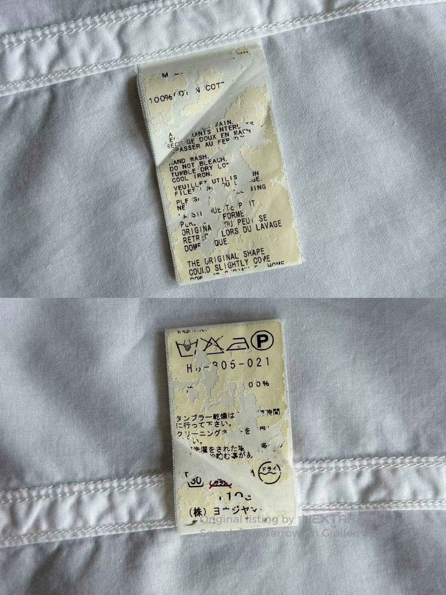 Yohji Yamamoto Yohji Yamamoto Pour Homme White Shirt. Size US L / EU 52-54 / 3 - 9 Thumbnail