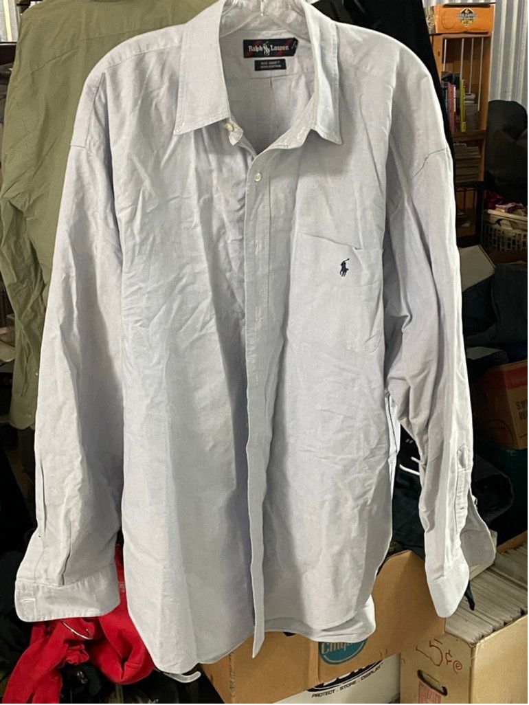 Polo Ralph Lauren × Ralph Lauren Men's Ralph Lauren XL LT Blue Casual Button Down Big Shirt Size US XL / EU 56 / 4 - 1 Thumbnail