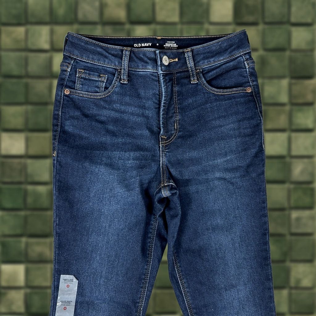 Old Navy Old Navy Jeans Womens 0 High Rise Skinny 5-Pocket Denim Blue Stretch Pockets Modern Regular Rise Jeans Size 25" / US 0 / IT 36 - 1 Thumbnail