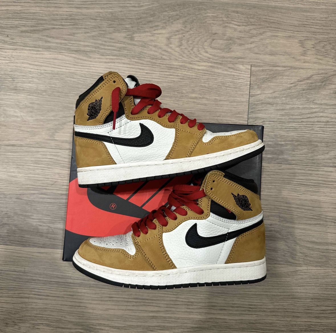 image of Air Jordan 1 Retro High ‘Rookie Of The Year’ Shoes in Brown, Men's (Size 5)