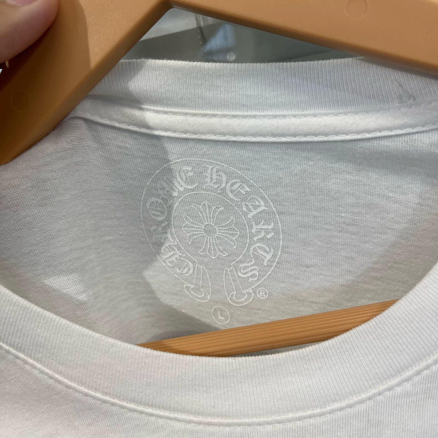 Chrome Hearts CH White Double Cross Tag Circle Sanskrit LS Tee L 99 New Size US L / EU 52-54 / 3 - 3 Thumbnail