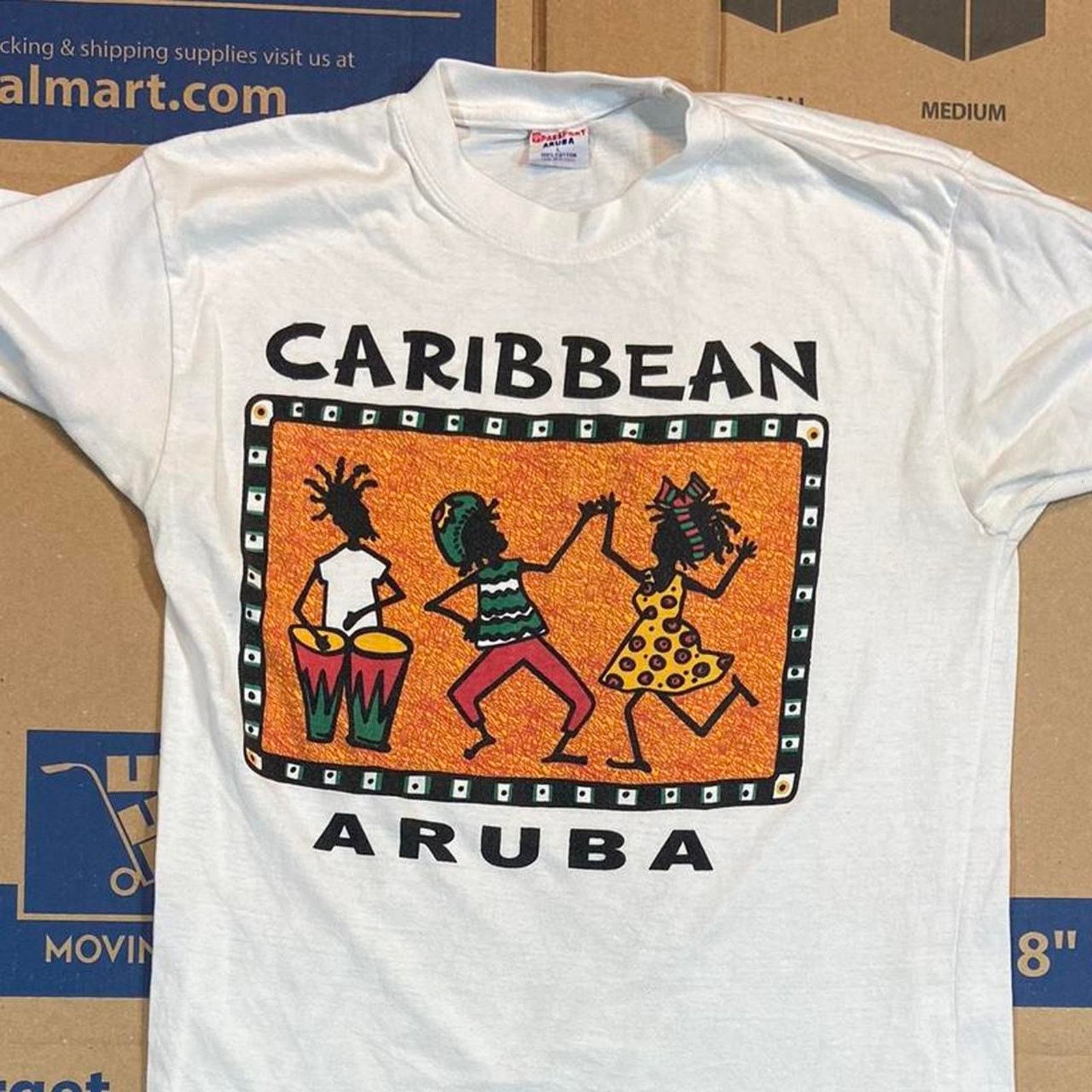 Gildan 90s caribbean aruba tee shirt Size US L / EU 52-54 / 3 - 4 Thumbnail