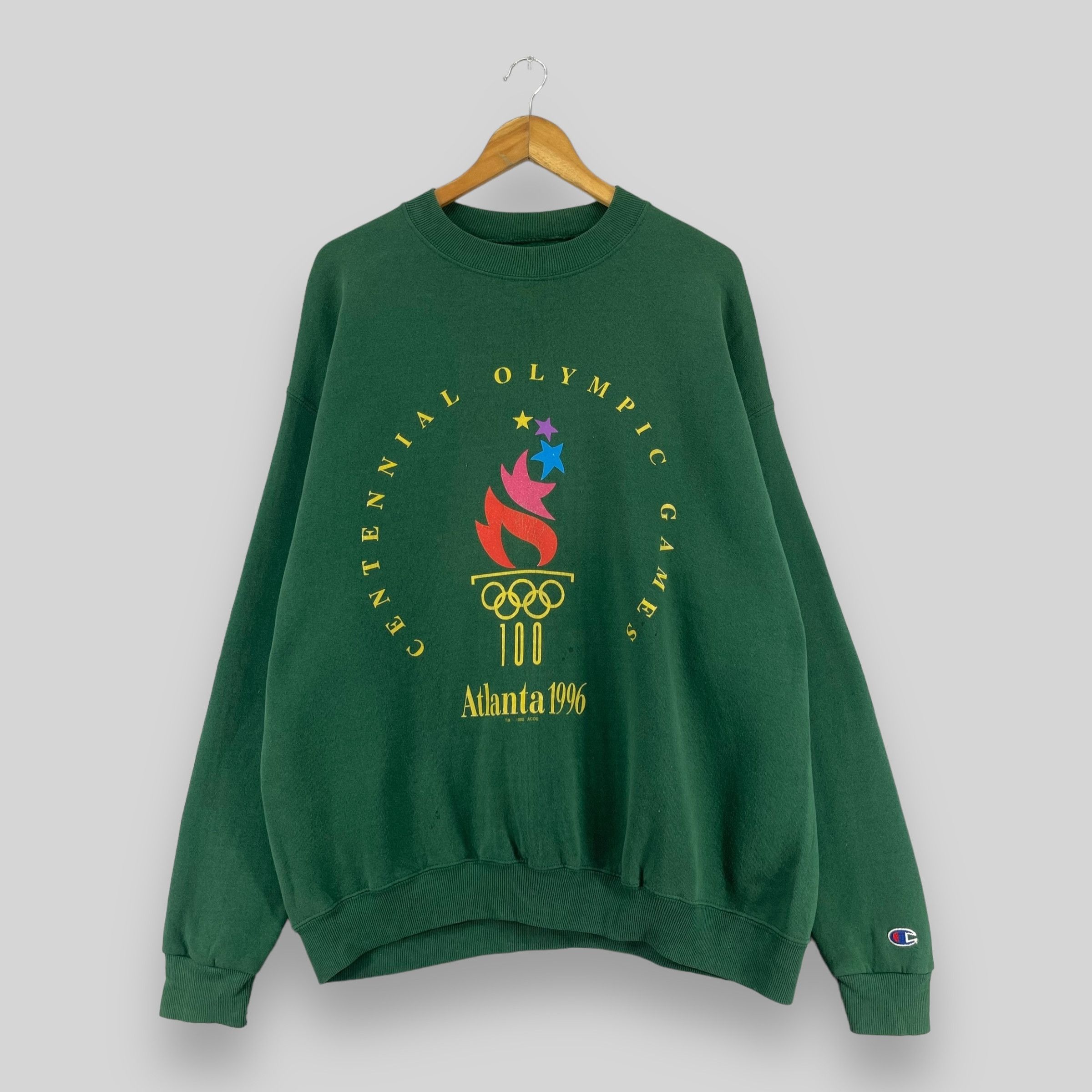 Champion × USA Olympics × Vintage Vintage 90s CHAMPION Olympic Altanta Sweatshirt Crewneck Size US XL / EU 56 / 4 - 1 Thumbnail