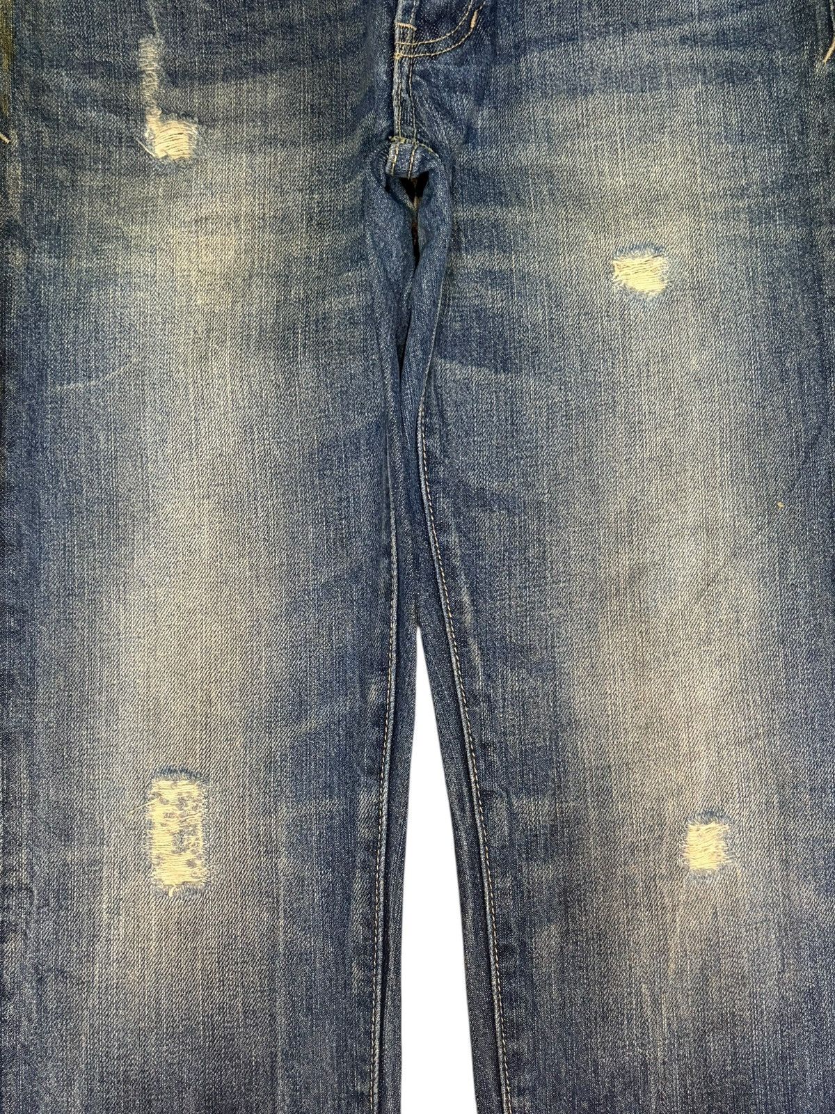 Edwin Vintage Japanese Brand Faded Wash Distressed Jeans Size 28" / US 6 / IT 42 - 3 Thumbnail
