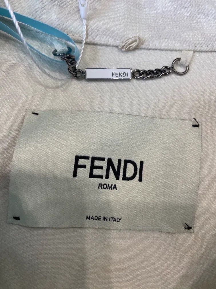 Fendi Fendi Printed Logo Denim Jacket Size XS / US 0-2 / IT 36-38 - 3 Thumbnail