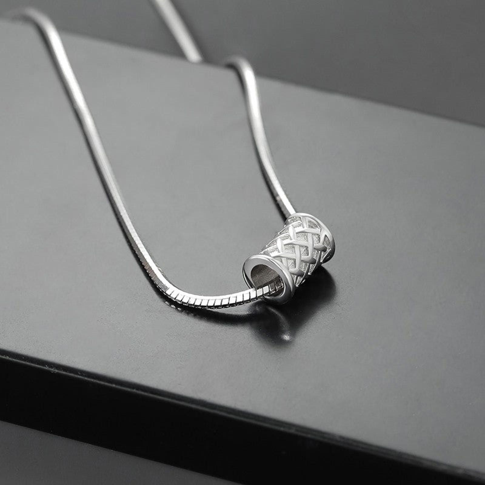 Jewelry Silver Pendant Necklace with Unique Design Size ONE SIZE - 2 Thumbnail