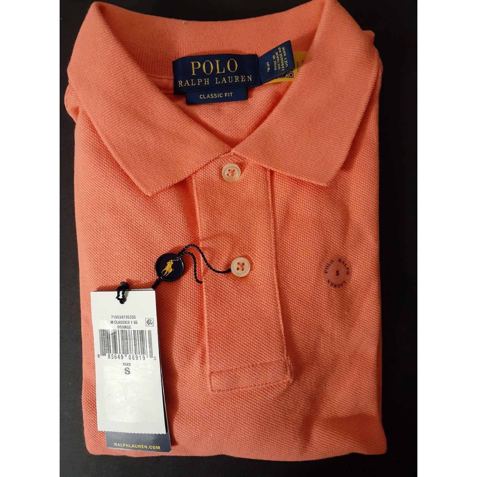 Polo Ralph Lauren POLO RALPH LAUREN Classic Fit Mesh Polo Shirt Deep Mango S Size US S / EU 44-46 / 1 - 2 Thumbnail