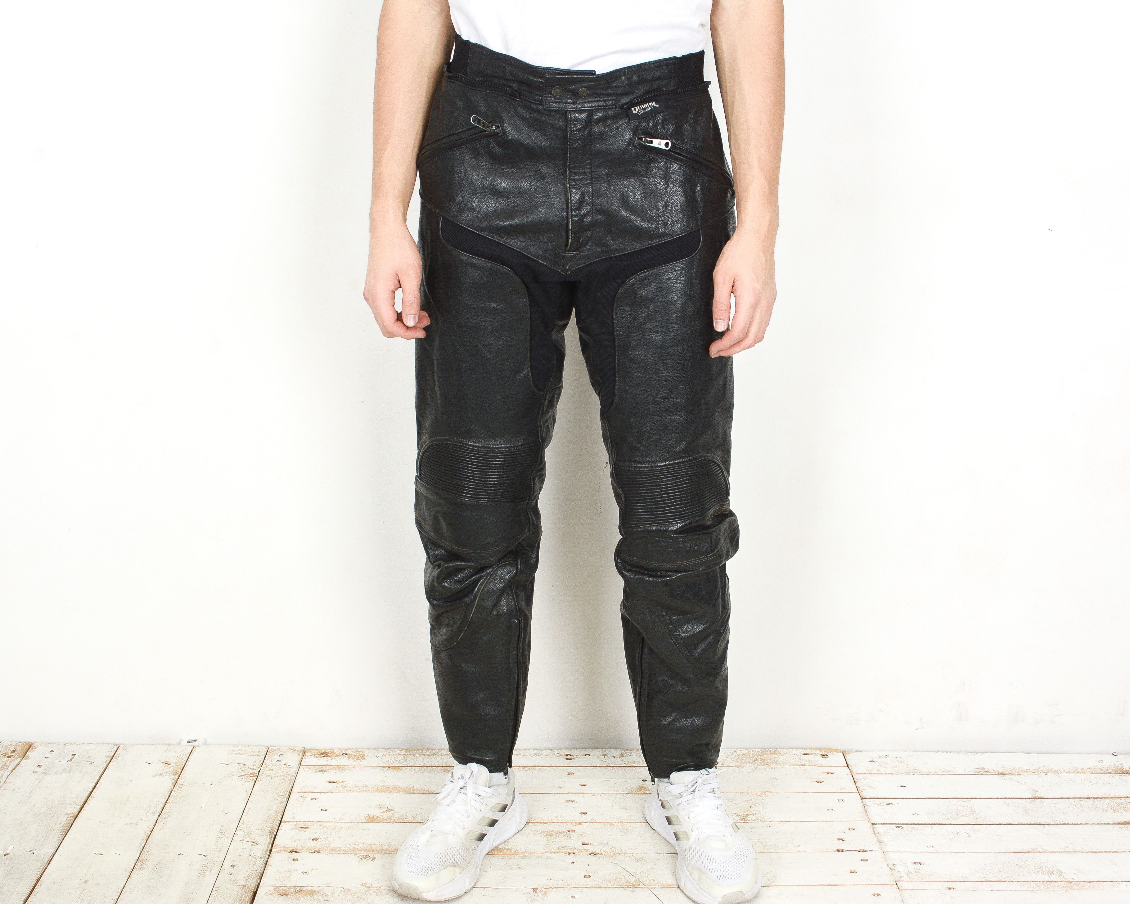 Dainese × Vintage Moto Racer Men's W38 L34 Leather pants Trousers biker Size US 38 / EU 54 - 2 Thumbnail
