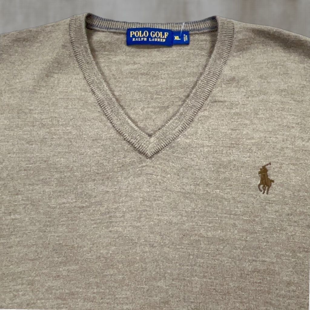 Polo Ralph Lauren Polo Ralph Lauren Polo Golf Sweater Men XL Brown Merino Wool V-Neck Pullover Size US XL / EU 56 / 4 - 1 Thumbnail