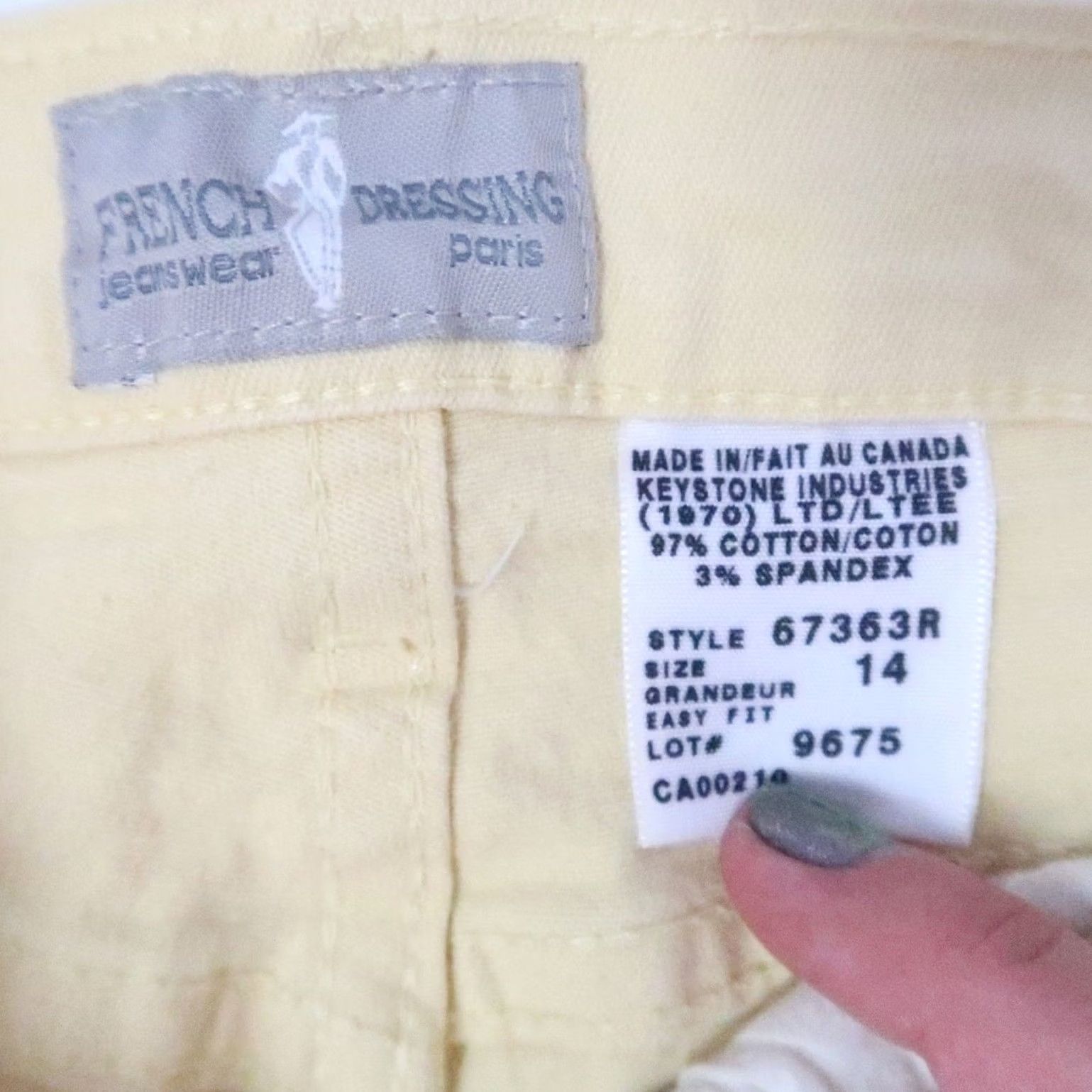Vintage VINTAGE 90s French Dressing Jeans Straight Womens 30 in Yellow High Rise 14 Regular Inseam 33 Size 36" / US 14 / IT 50 - 4 Thumbnail