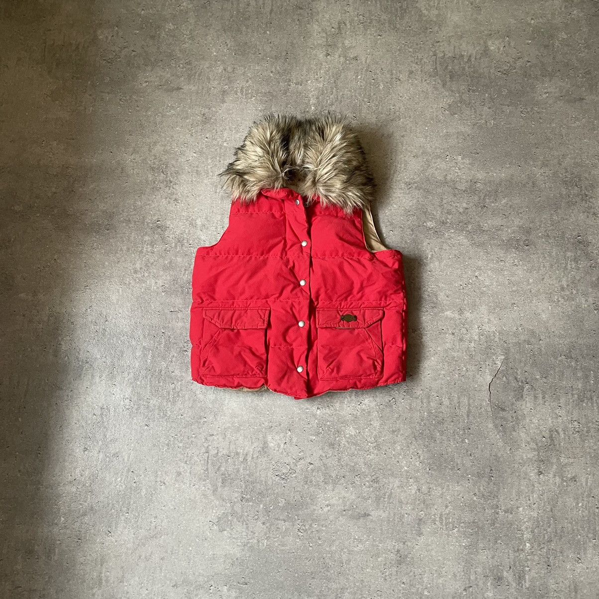 Denim & Supply Ralph Lauren × If Six Was Nine × Vintage Vintage Denim&Supply Ralph Lauren Faux Fur Puffer Vest Size M / US 6-8 / IT 42-44 - 1 Thumbnail