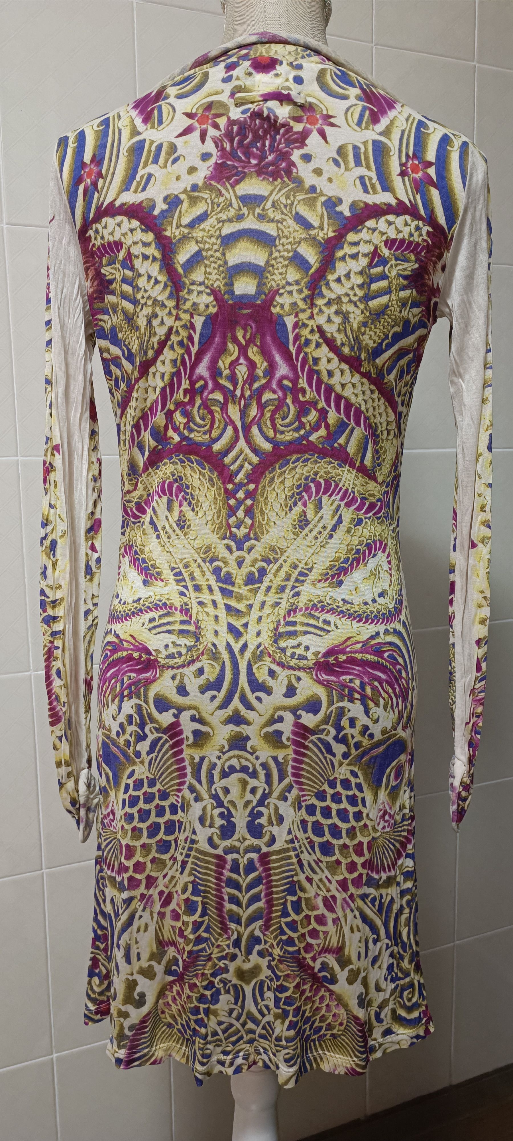 Jean Paul Gaultier Dragon and fishes silk dress Size S / US 4 / IT 40 - 6 Thumbnail