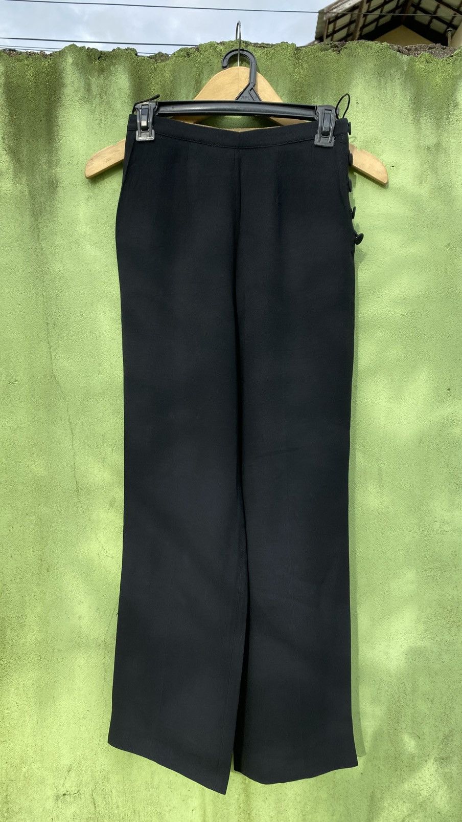 Jean Paul Gaultier Jean Paul Gaultier Classique Black High-Waist Wide-Leg Pants Size 25" / US 0 / IT 36 - 1 Thumbnail