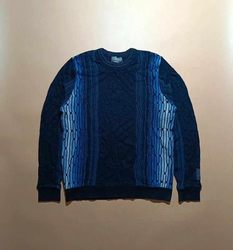 Carlo Colucci Carlo Colucci Limited Ed Black Blue 3D Sweater Crewneck M 48 Size US M / EU 48-50 / 2 - 1 Thumbnail