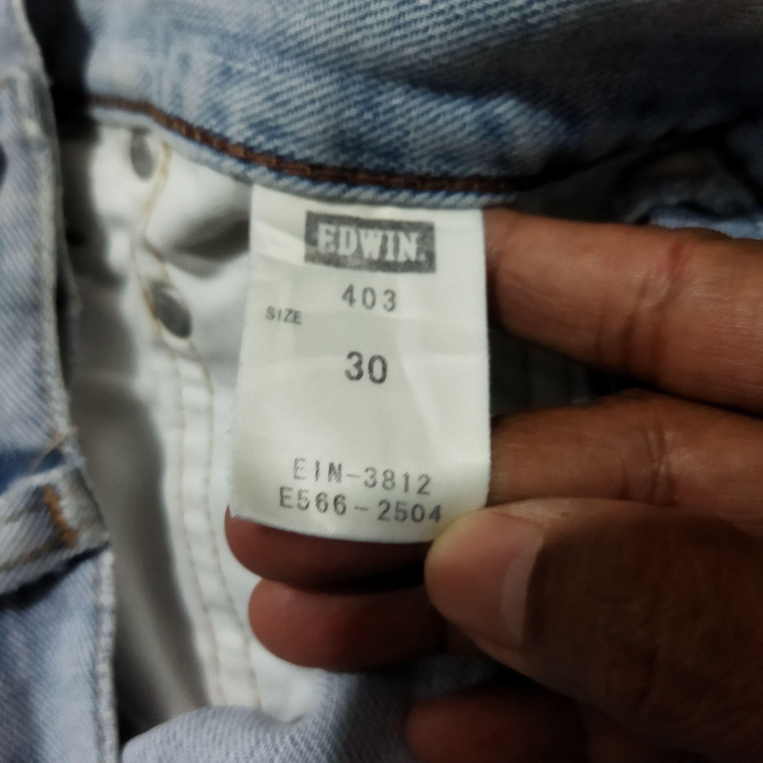 Edwin × Vintage VINTAGE EDWIN LIGHT BLUE DISTRESSED JEANS PANTS Size US 32 / EU 48 - 11 Thumbnail