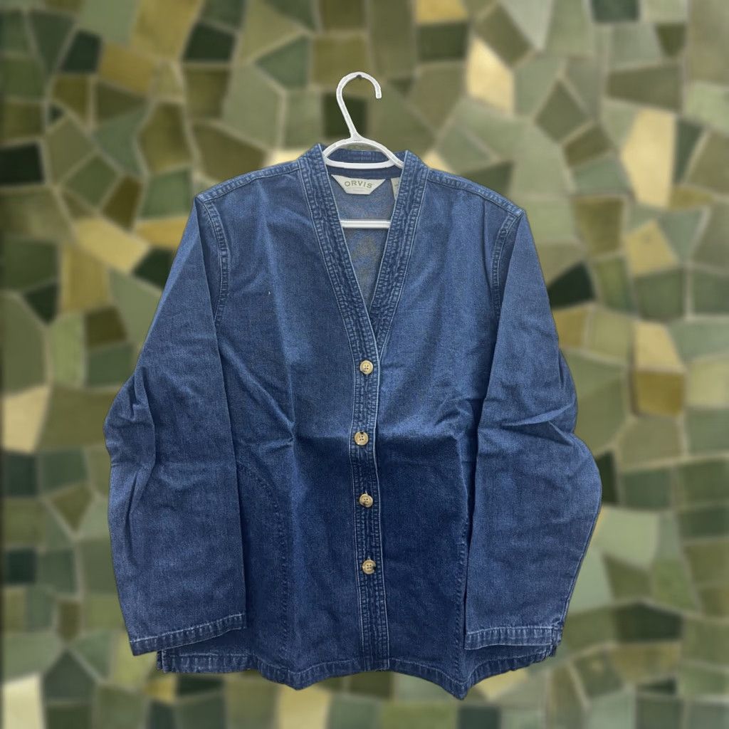 Orvis VINTAGE Orvis Womens Two Piee Set Size Petite Large Button-Down Coat and Pants Coton NWT Size 36" / US 14 / IT 50 - 1 Thumbnail