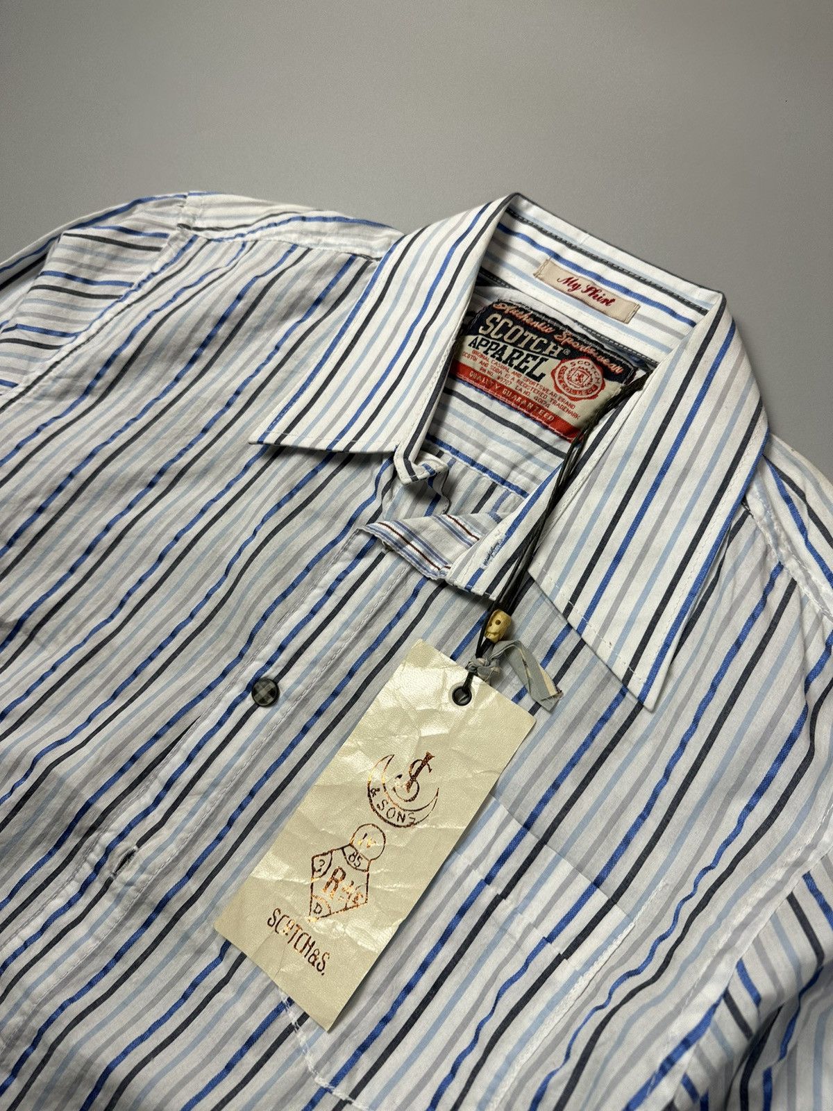 Scotch & Soda Scotch&soda Stripe Button Shirt White Rugby Club Size US L / EU 52-54 / 3 - 2 Thumbnail