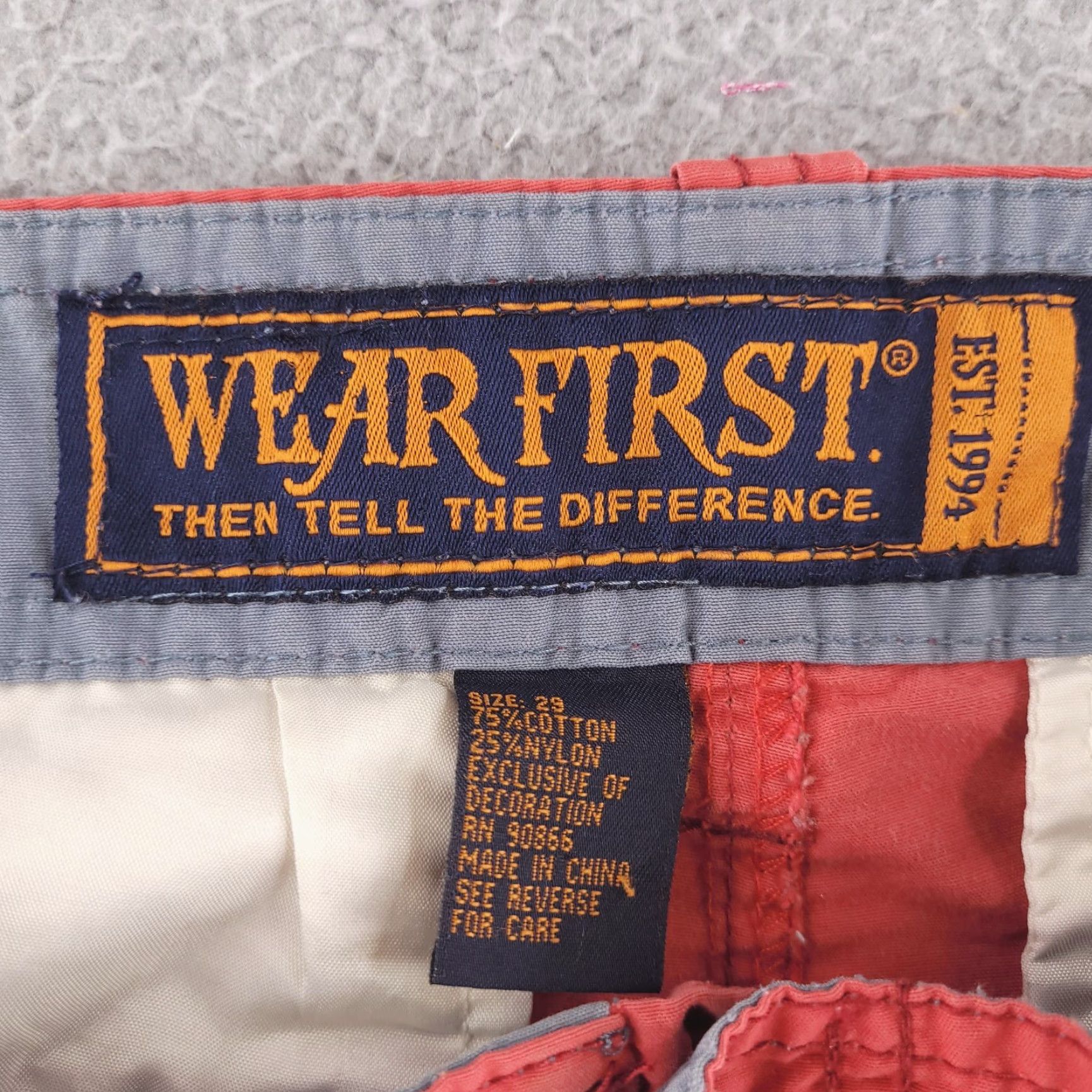 Vintage WearFirst Shorts Mens 28 Cargo Red Hiking Longer Length Size US 28 / EU 44 - 3 Thumbnail