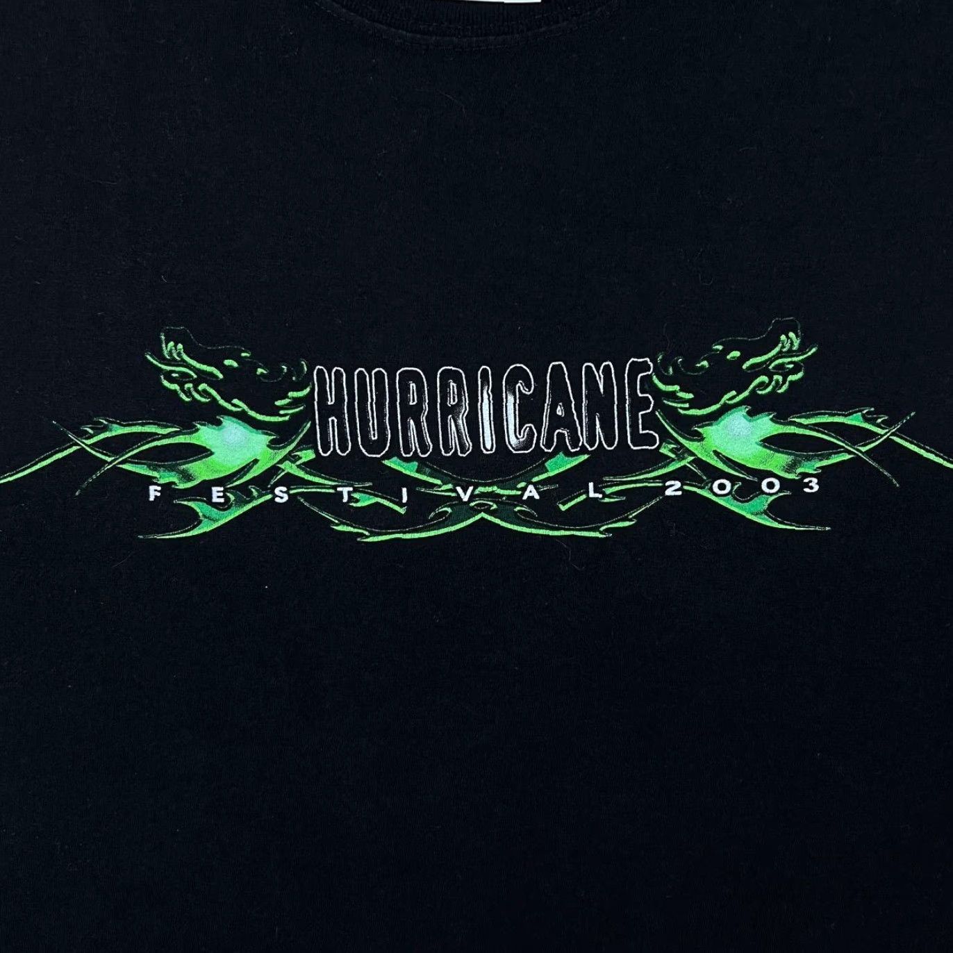 Vintage Vintage Hurricane Festival 2003 Music Band Lineup Graphic Black T-Shirt XL Size US XL / EU 56 / 4 - 3 Thumbnail