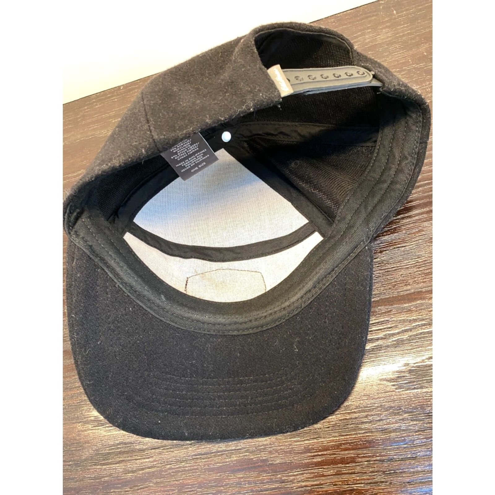 Eddie Bauer Eddie Bauer Black 5 Panel Wool Blend Snapback Adjustable Cap Mens Baseball Size ONE SIZE - 6 Thumbnail