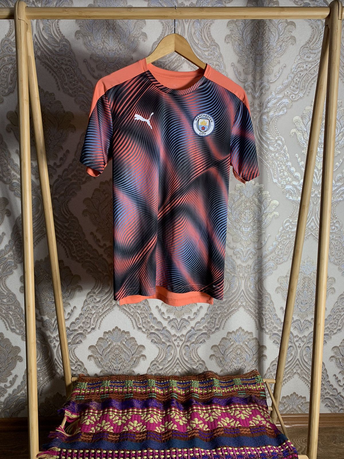 PUMA MANCHESTER CITY SOCCER JERSEY Y2K DRILL HOLLAND FOOTBAL