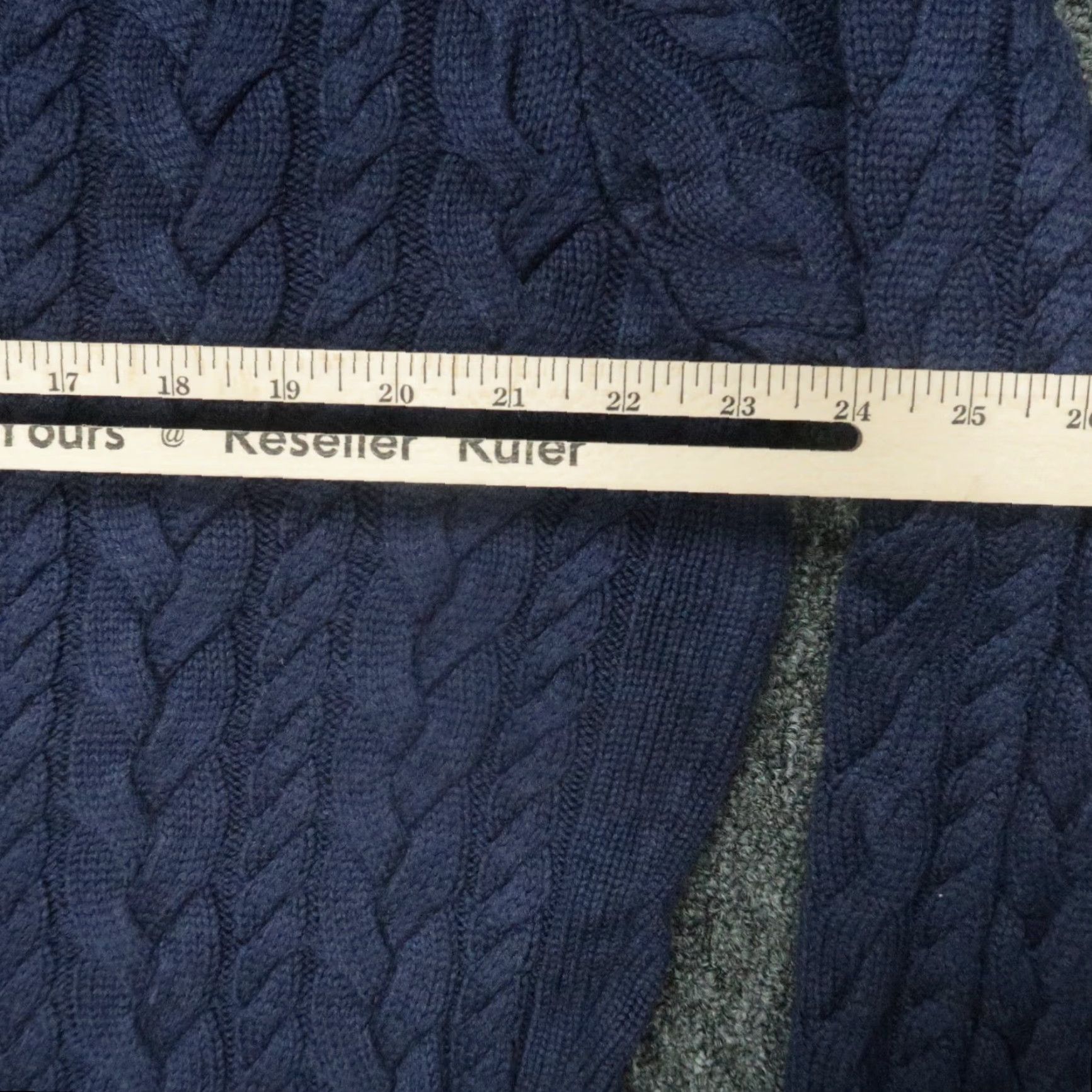 Mizzen+Main Mizzen+Main Sweater Mens XL Blue Cable Knit Pullover Crew Neck Jumper Clothing Size US XL / EU 56 / 4 - 7 Thumbnail