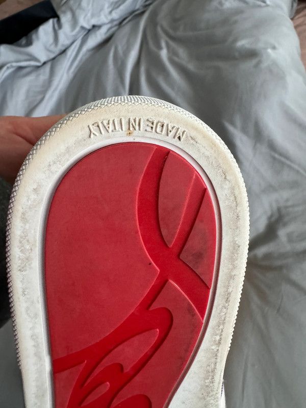 Christian Louboutin Christian Louboutin Blue & White With Red Stripe Size US 12 / EU 45 - 11 Thumbnail