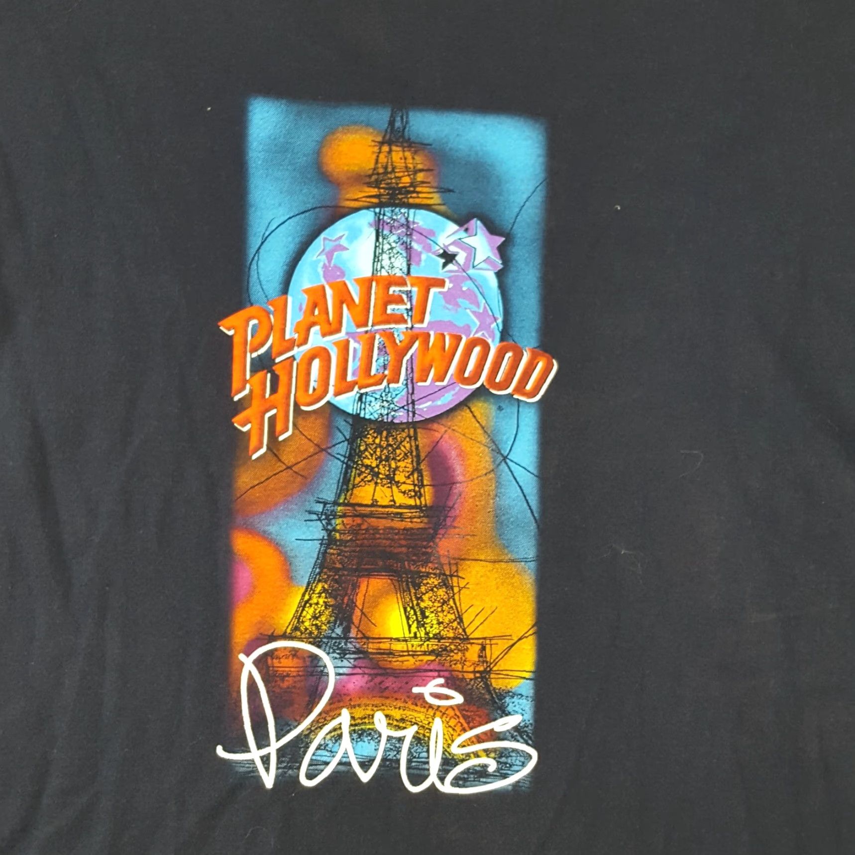 Planet Hollywood VINTAGE Planet Hollywood T-Shirt Men XL Blue 90s Y2K Movie Retro Paris Embroidered Logo QC/ Cosmetics? Size US XL / EU 56 / 4 - 7 Thumbnail
